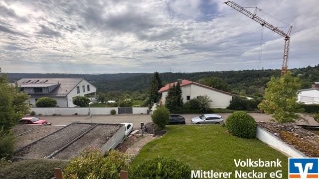 Ausblick vom Balkon im Obergeschoss