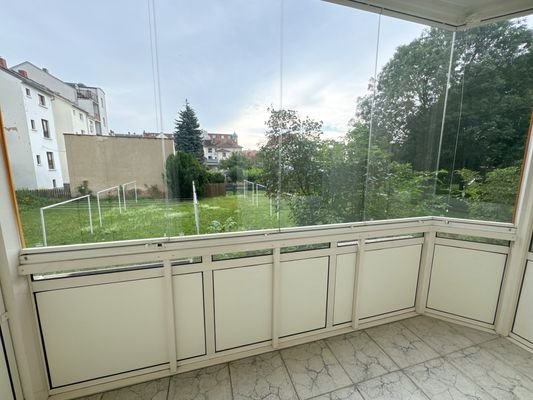 verglaster Balkon