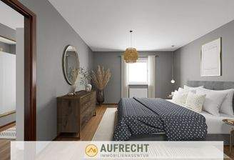 Visualisierung Schlafzimmer mit Ankleide 
