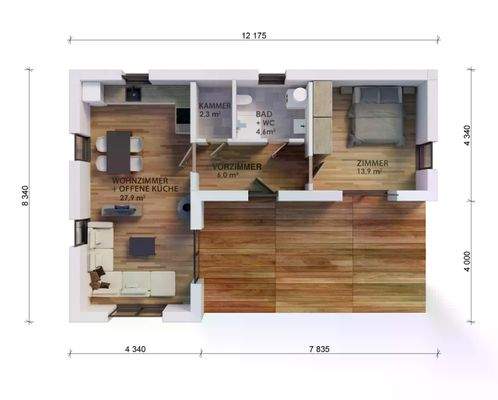 Grundriss Variante 1