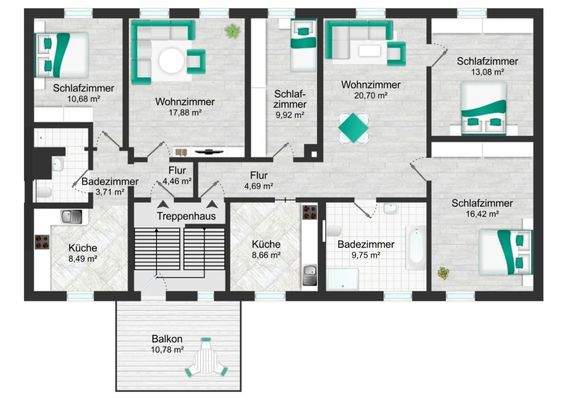 Grundriss Obergeschoss