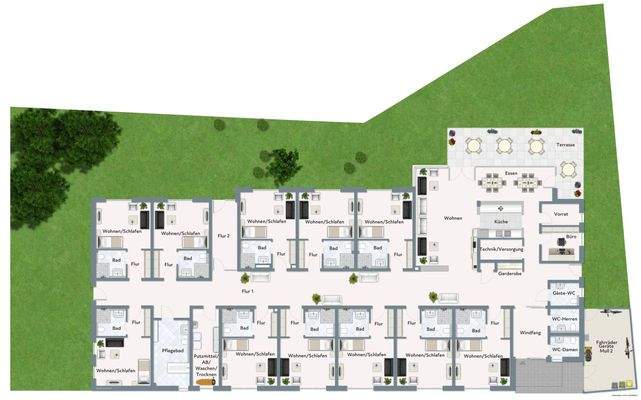 Grundriss 11 Pflegeappartments