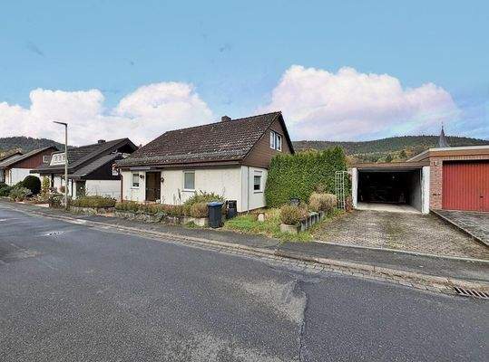 Straßenansicht mit Garage