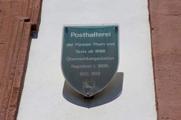 Hinweisschild-Posthalterei
