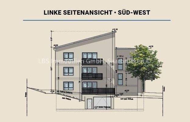 Linke Seitenansicht Süd-West