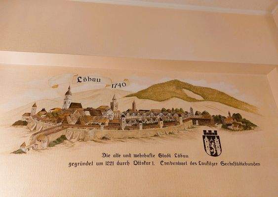 Löbau um 1740 Wandbild