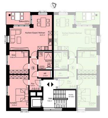Grundriss Wohnung 5 | Haus 6