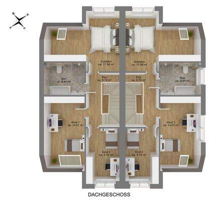 Dachgeschoss Variante 2