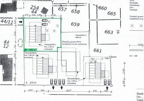 Grundstück 1   675 qm