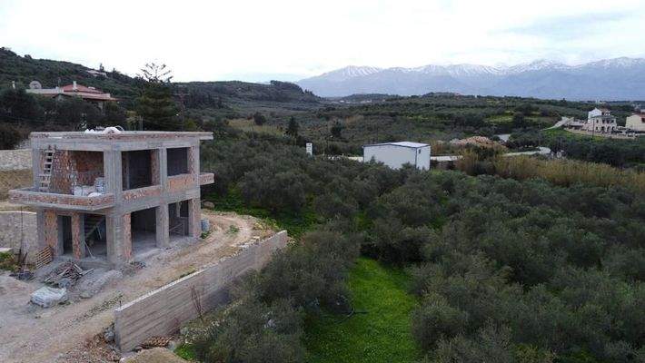 Kreta, Kera bei Kalyves: Villa mit Panoramablick aufs Meer, nur wenige Schritte vom Strand entfernt, zu verkaufen