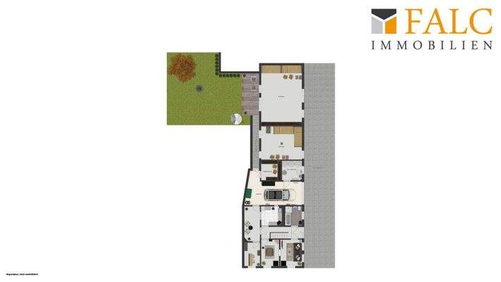 Erdgeschoss und Außenbereich