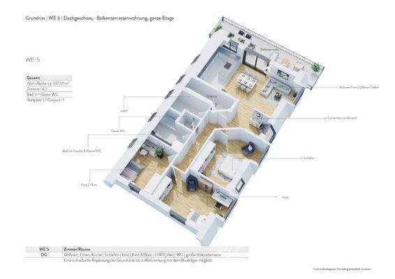 Balkonterrassenwohnung WE 5