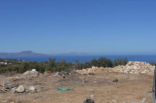 Kreta, Prines: Grundstück mit herrlichem Meerblick in Prines