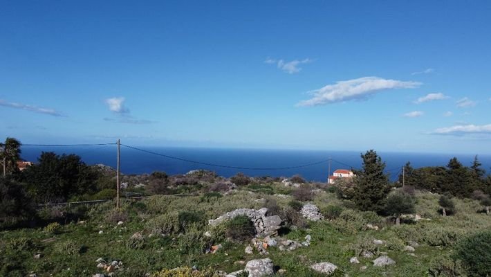 Kreta, Kefalas Chania: Atemberaubendes Grundstück mit Meerblick zum Verkauf