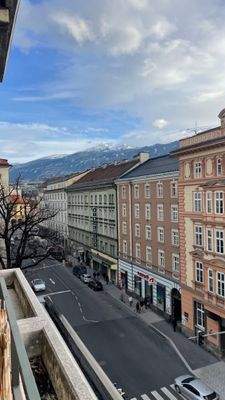 Aussicht vom Balkon Richtung Bahnhof