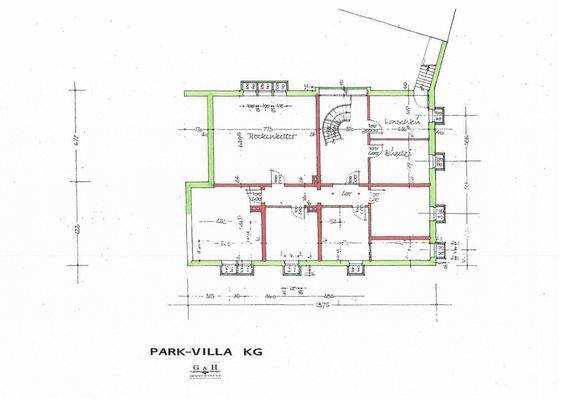 Grundriss-Skizzen Park-Villa KG