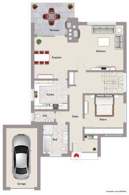 Erdgeschoss Einfamilienhaus