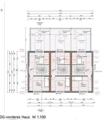 Grundriss Dachgeschoss vorderes Haus