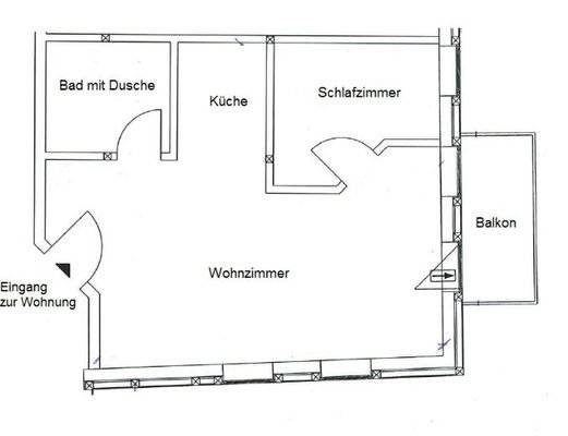 Grundriss 2-Raumwohnung