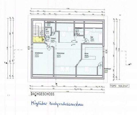 möglicher Dachgeschossausbau