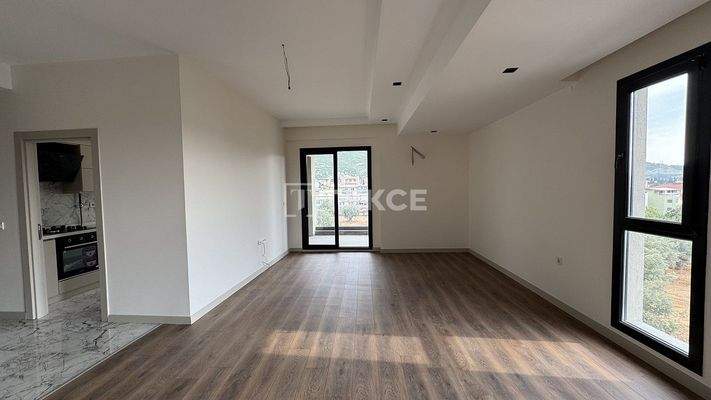 Wide Apartments in a Complex with Pool in Bornova