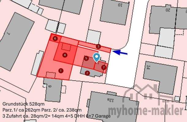 DHH Aufteilung_Schweinau Zufahrt