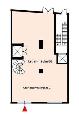 Grundrissvorschlag EG Laden
