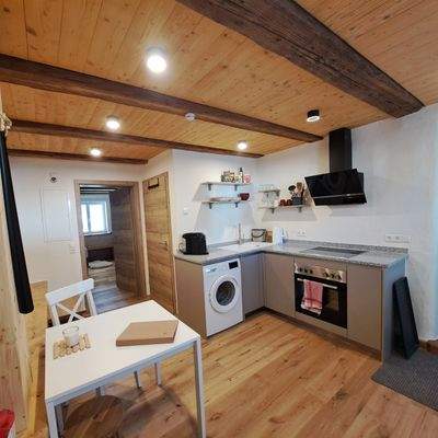 Ferienwohnung Küche mit Granitarbeitsplatte