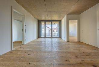 Wohnküche mit Blick zum Balkon nach Osten - HERDERGÄRTEN 1.3.2