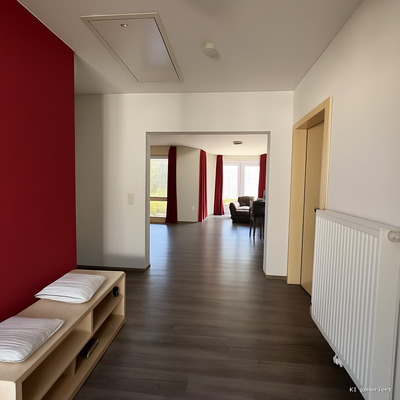 Flur mit Blick ins Wohnzimmer