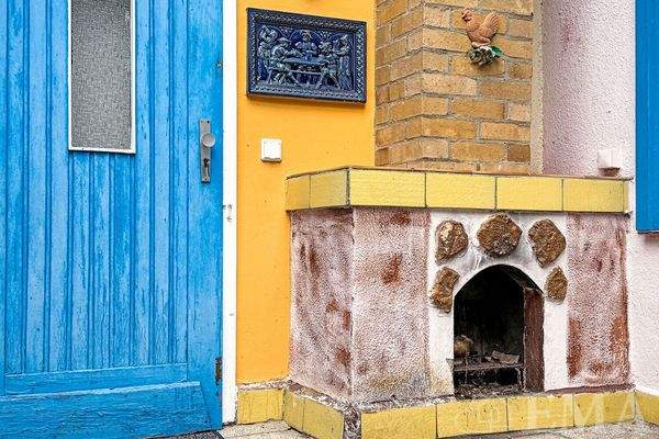 Detailfoto Gartenhaus Kamin