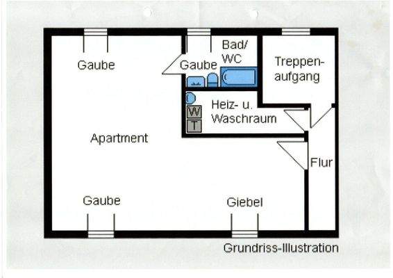 Grundriss Apartment DG