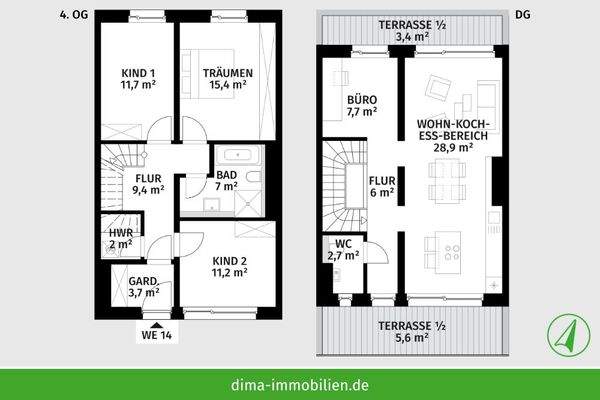 WE 14 im 4. OG und DG