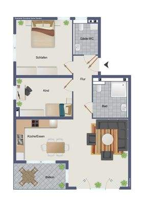 Grundriss Erdgeschoss (kein Maßstab)