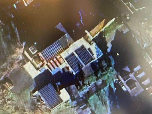 Luftbild mit Solaranlage 40 KW Peak