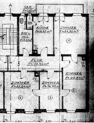 4-Zimmer-Wohnungsgrundriss