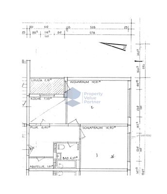 Grundriss Treppe 1. links