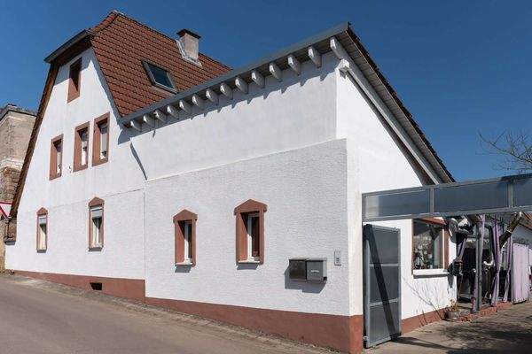 Frontansicht mit Hofeinfahrt