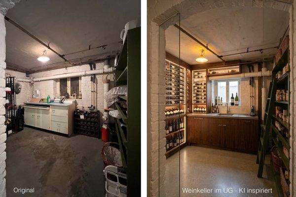 Vorratsraum vs Weinkeller  im UG - KI generiert
