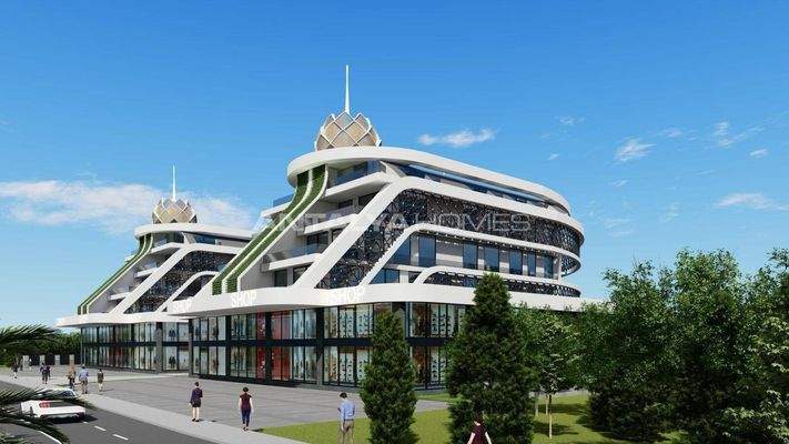 Commercial Properties on a Busy Road in Alanya