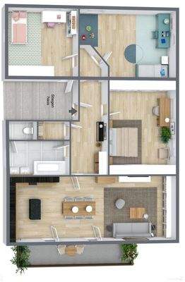 Hausetage im 1.Obergeschoss mit Gartenanteil im EG