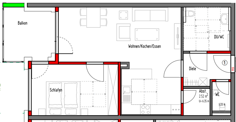 Wohnung Nr.1 Grundriss