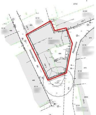 Lageplan lt. Vermessung