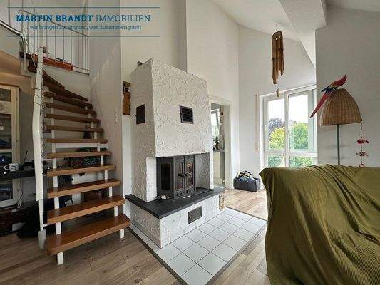 Wohnzimmer mit Kamin