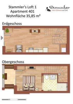 Grundriss Apartment 401 - Stammler´s Loft 1