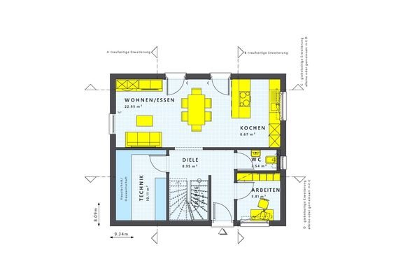 Gestaltungs-beispiel Grundriss  EG