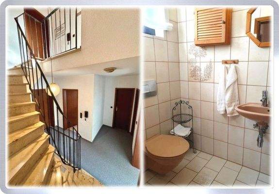 Collage Flur + Gäste WC