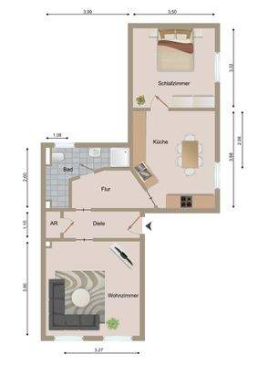 Grundriss Wohnung Erdgeschoss