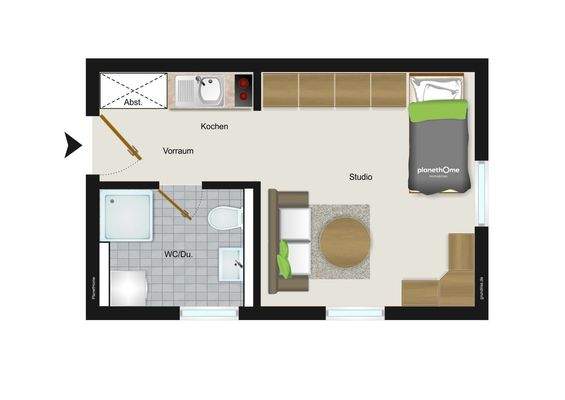 Grundriss Wohnung W14