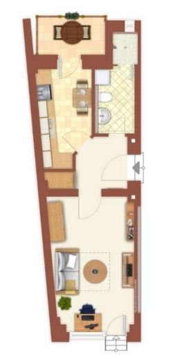 2-Zimmer-Wohnung mit Balkon NEU SANIERT